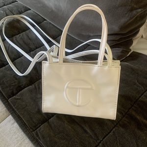 White mini TELFAR tote